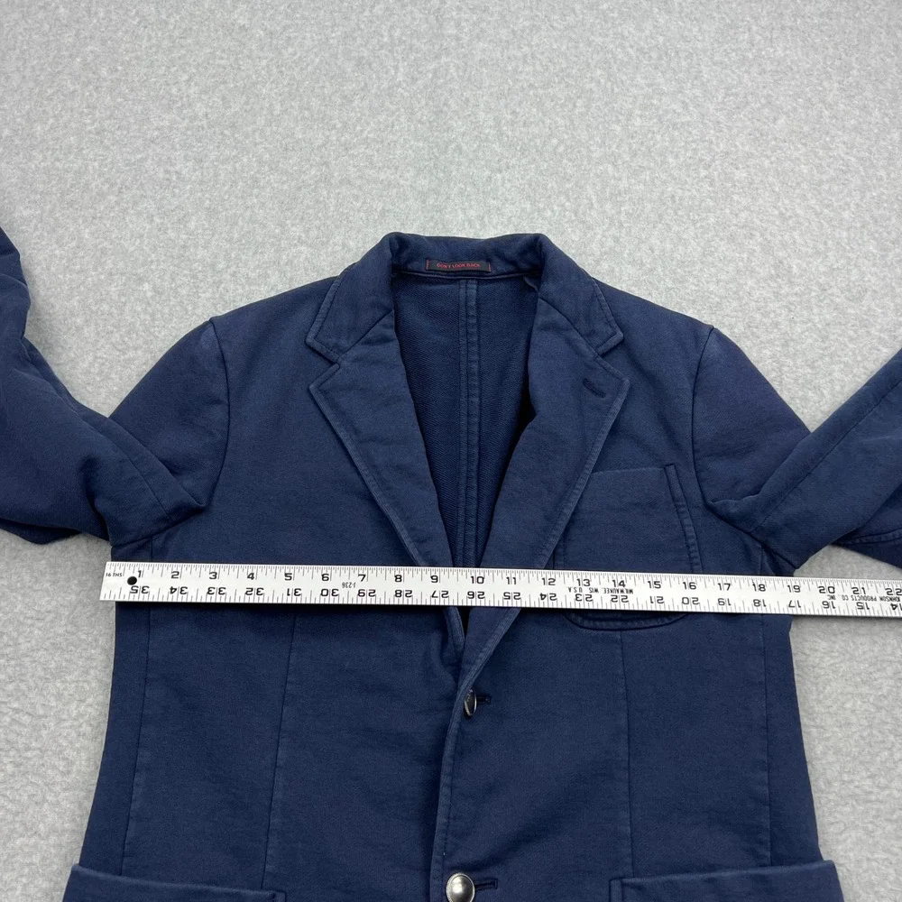THE GIGI Blazer Mens 48 Navy Blue Jersey Knit Unstructured Made in Italy Pier T1